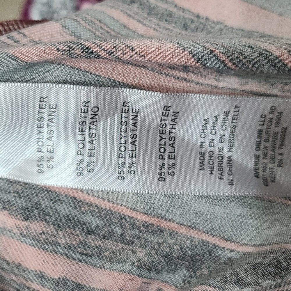 NWT Avenue Womens Blouse Rust/Blk V-neck Stretch Comfort Size 18/20 - Picture 6 of 9